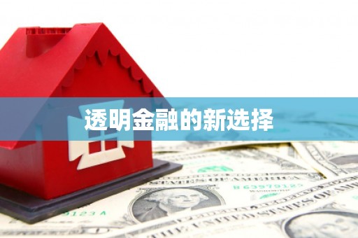 任丘透明金融的新选择