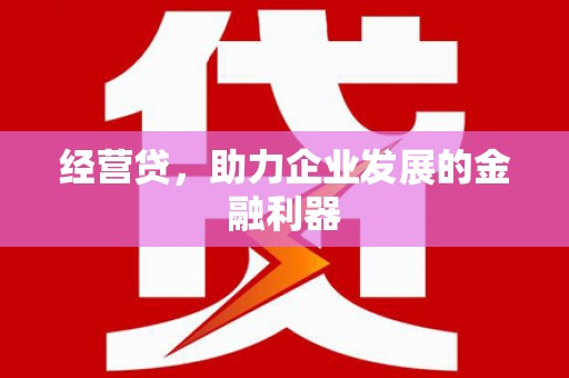 任丘经营贷，助力企业发展的金融利器