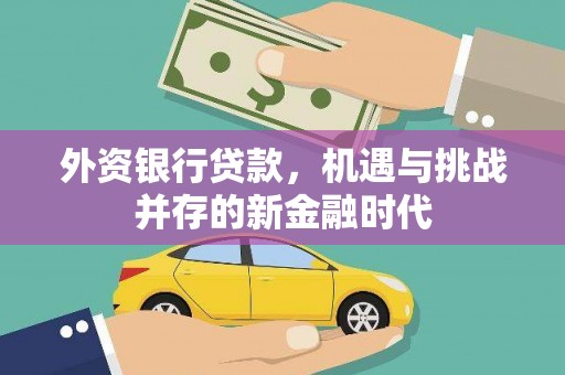 任丘外资银行贷款，机遇与挑战并存的新金融时代
