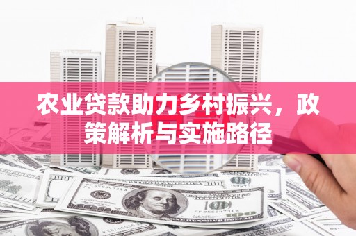 任丘农业贷款助力乡村振兴，政策解析与实施路径