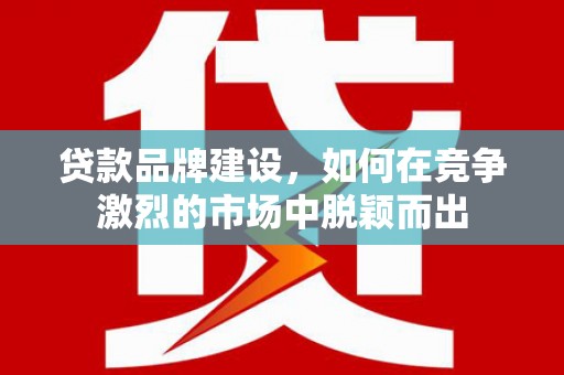 任丘贷款品牌建设，如何在竞争激烈的市场中脱颖而出
