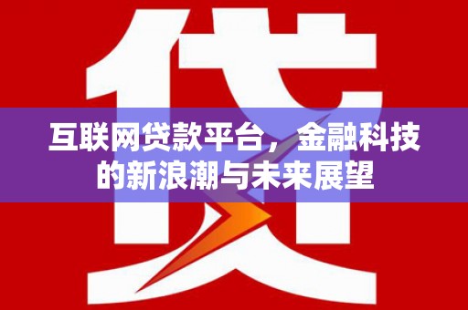 任丘互联网贷款平台，金融科技的新浪潮与未来展望