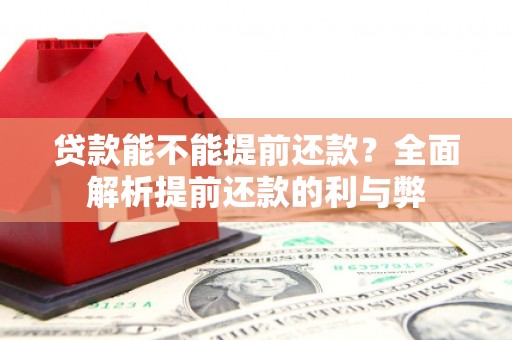 任丘贷款能不能提前还款？全面解析提前还款的利与弊