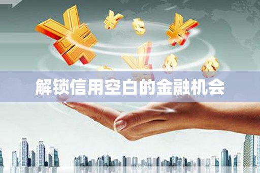 任丘解锁信用空白的金融机会
